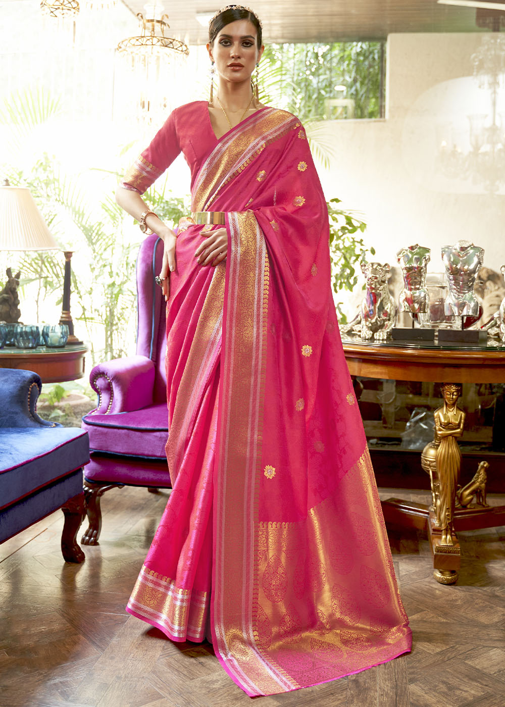 Pink 2024 Saree