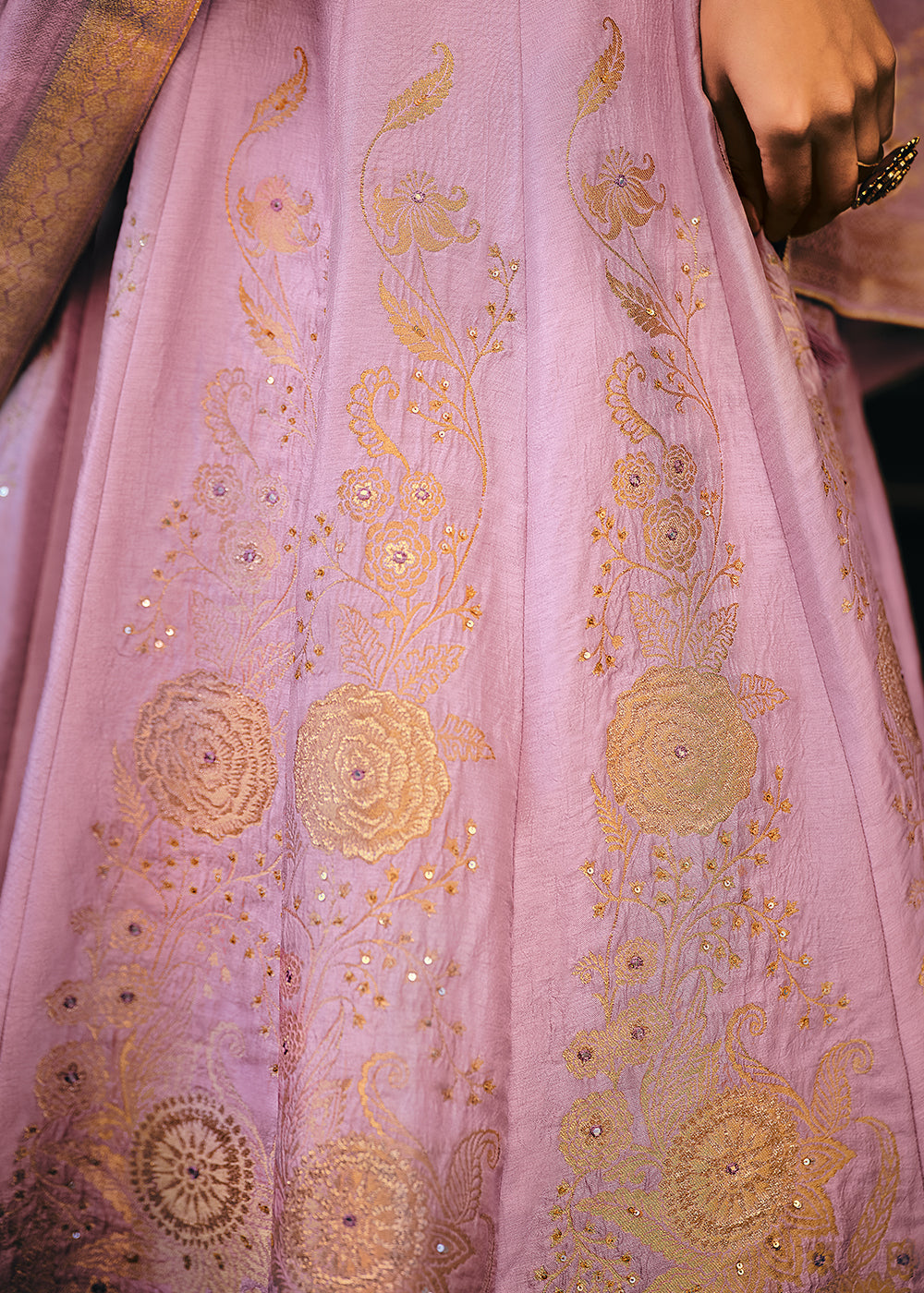 Lavender Purple Viscose Silk Lehenga Choli With Heavy Handwork Embroidery