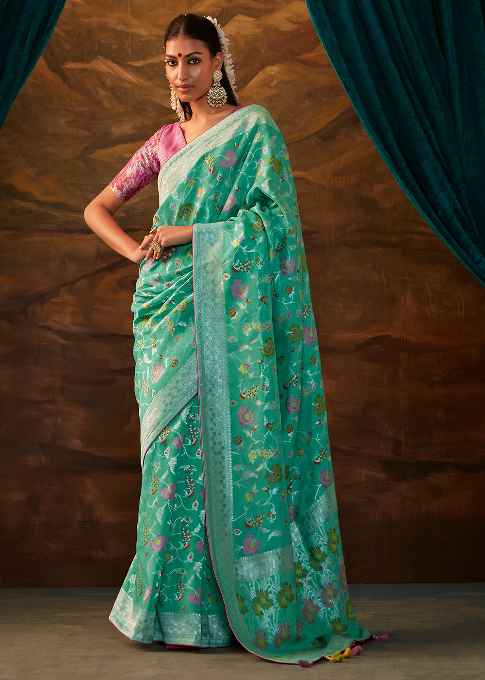 Pink Banarasi Silk Paithani Saree – Deeva - The Online Saree Store