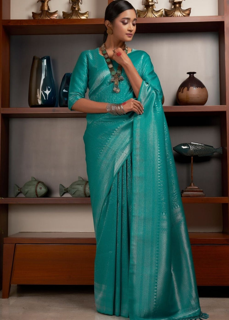Buy Blue Sarees for Women by Ri-wah Online | Ajio.com