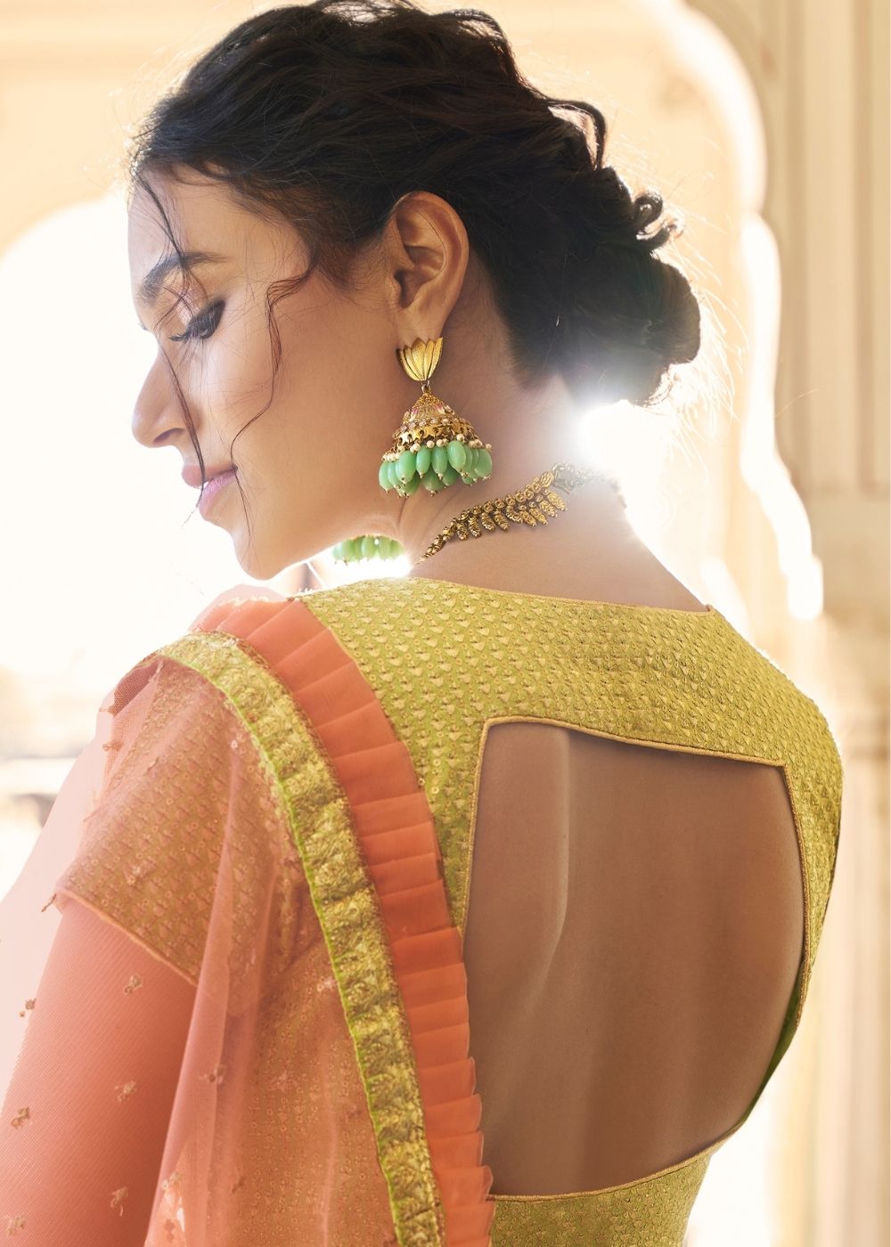 Readymade Sari Blouse Designer Stiched Lehenga Choli Crop Top Wedding Party  Wear | eBay