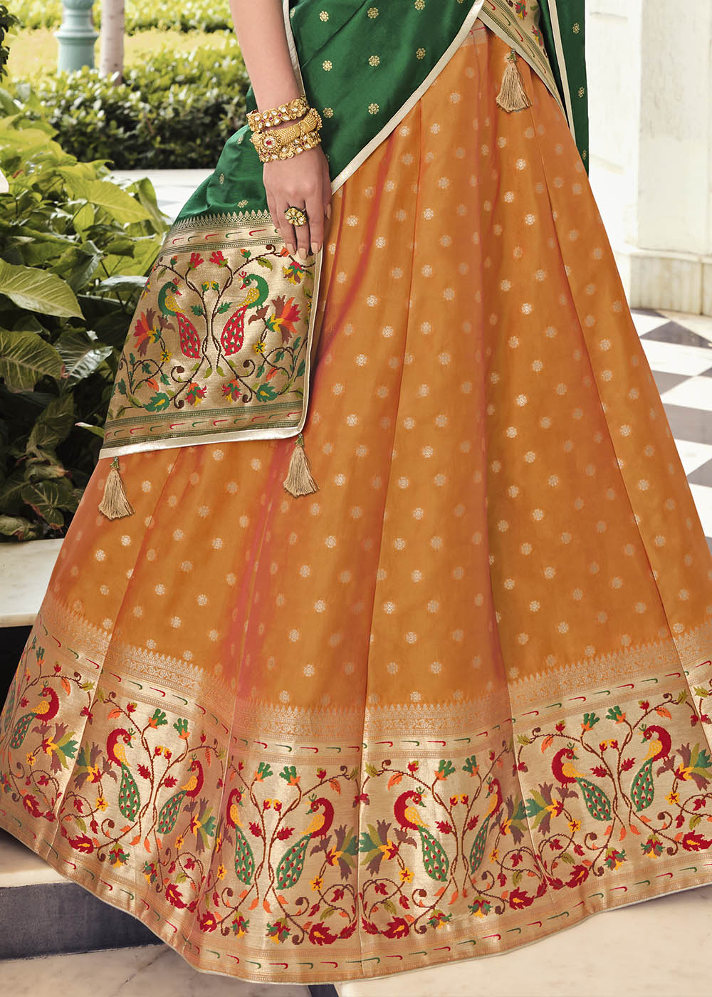Buy Desibutik Green Net Semi Stitched Lehenga Choli Online at Low Prices in  India - Paytmmall.com