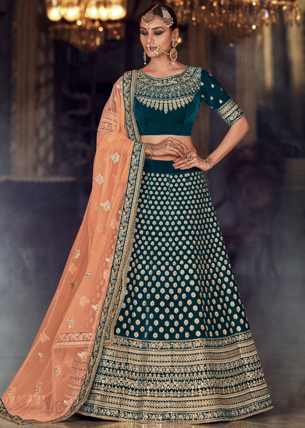 Buy Green Lehenga Choli Sets for Women by LADY SHOPI Online | Ajio.com